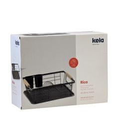 Kela Odcejalnik za posodo Rica kovinski črni 35,0x28,0x13,0cm KL-11713