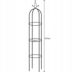 Northix Obelisk za oporo rastlinam - 197 cm visoka rešetka 