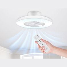 Northix Stropni ventilator z LED lučmi v 3 barvah 