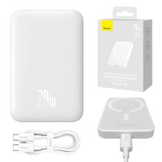 BASEUS hitro polnjenje mini power bank baseus , 6000mah 20w (bela)