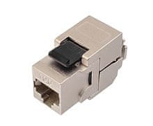 Solarix 10G keystone CAT6A STP RJ45 črna samorezalna