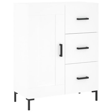 Vidaxl Komoda bela 69,5x34x90 cm inženirski les