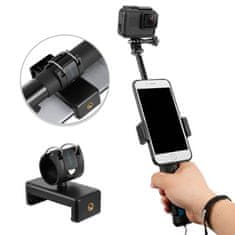 TELESIN selfie stick za športne kamere in mobitelne telefone, črna