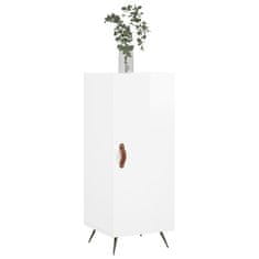 Vidaxl Komoda visok sijaj bela 34,5x34x90 cm inženirski les