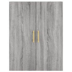 Vidaxl Visoka komoda siva sonoma 69,5x34x180 cm inženirski les