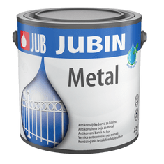 JUB JUBIN Metal bel 1001 2,25 L pokrivna barva za kovino