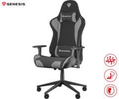 Genesis Nitro 440 G2 gaming/pisarniški stol, ergonomski, črna-siva