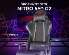 Genesis NITRO 550 G2 gaming/pisarniški stol, ergonomski, črna - odprta embalaža