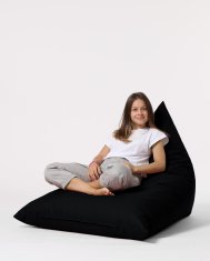 Atelier Del Sofa Vrtna vreča Bean Bag, piramida Big Bed Pouf - črna