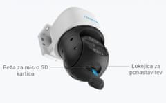 Reolink RLC-830A - 4K PTZ PoE sistem kamer, zunanja IP varnostna kamera, 355° panorama in 90° nagib, digitalni zoom, pametno zaznavanje, samodejno sledenje