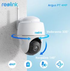 Reolink Argus PT Plus rlaptp WLAN ip nadzorna kamera 2560 x 1440