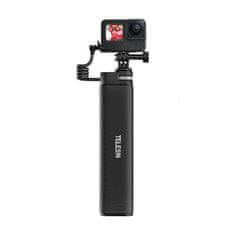 TELESIN Power Grip Selfie stick z power bankom 10000mAh, črna