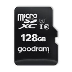 slomart goodram microcard 128 gb pomnilniška kartica micro sd xc uhs-i class 10, sd adapter (m1aa-01280r12)