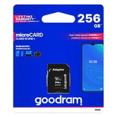 shumee Microcard 256GB micro SD XC UHS-I class 10 spominska kartica + SD adapter