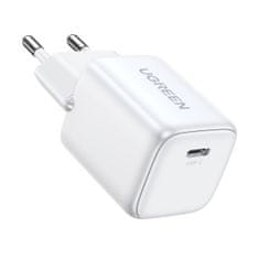 Ugreen GaN 1x USB-C 30W PD Nexode Mini hitri polnilec bele barve