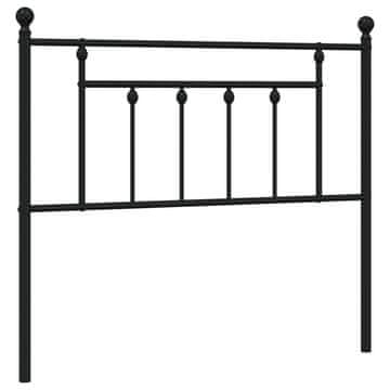 Vidaxl Kovinsko nadomestno vzglavje črno 107 cm