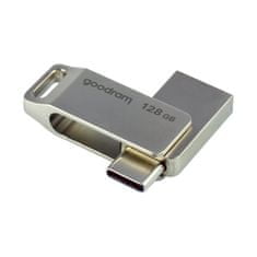 GoodRam Bliskovni disk 128 GB z dvema priključkoma USB 3.2 + USB-C OTG ODA3 srebrn