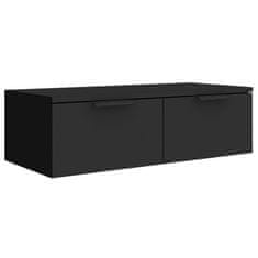 Vidaxl Stenska omarica črna 68x30x20 cm inženirski les