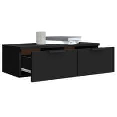 Vidaxl Stenska omarica črna 68x30x20 cm inženirski les