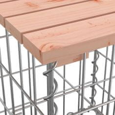 Vidaxl Vrtna klop gabion 203x31x42 cm trden les douglas