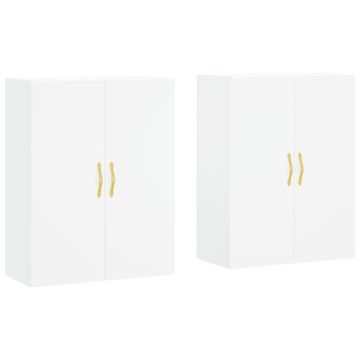 Vidaxl Stenska omarica 2 kosa bela 69,5x34x90 cm