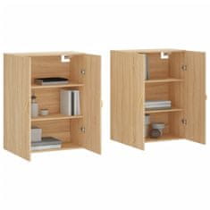 Vidaxl Stenska omarica 2 kosa sonoma hrast 69,5x34x90 cm
