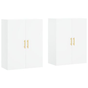 Vidaxl Stenska omarica 2 kosa bela 69,5x34x90 cm
