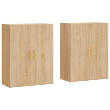 Vidaxl Stenska omarica 2 kosa sonoma hrast 69,5x34x90 cm