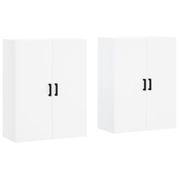Vidaxl Stenska omarica 2 kosa bela 69,5x34x90 cm