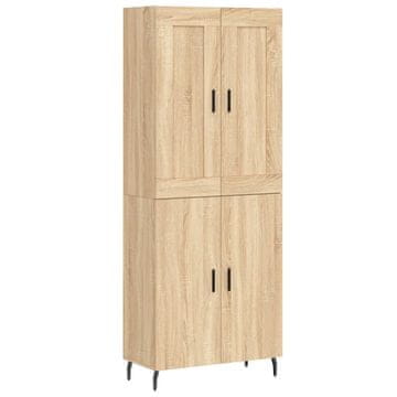 Vidaxl Visoka komoda sonoma hrast 69,5x34x180 cm inženirski les