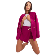 ITALY MODA Eleganten ženski komplet s kratkimi hlačami LEKRA vijolična DHJ-KMPL-6215.27_401425 L