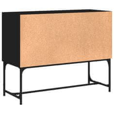 Vidaxl Komoda črna 100x40x79,5 cm inženirski les