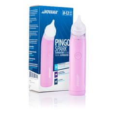 Novama Pingo Spark Pastel Pink Nosni aspirator z osvetljeno konico, roza