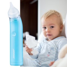 Novama Pingo Spark Blue Nosna električna aspirator za otroke z osvetljeno konico, modra