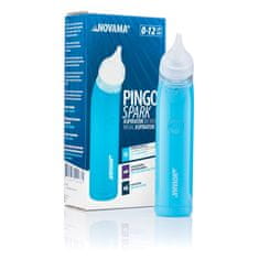 Novama Pingo Spark Blue Nosna električna aspirator za otroke z osvetljeno konico, modra