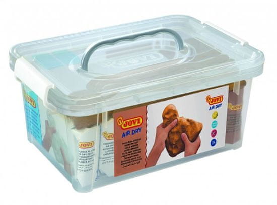 JOVI komplet samokrvne mase za modeliranje 7x 500g, 20x lopatka