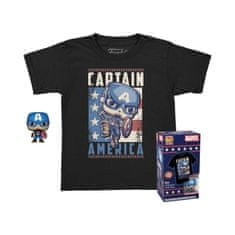 Funko Pocket POP in majica: Marvel - Kapitan Amerika (velikost XL)