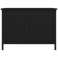 Vidaxl TV omarica z vrati črna 60x35x45 cm inženirski les