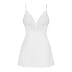 Obsessive komplet babydoll in tangice - 810-BAB-2, bel (Brezplačen 1 L mehčalca Zara), S-M