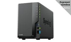 Synology DiskStation DS224+, NAS z dvema režama, procesor QC Celeron J4125 64bit, RAM 2 GB, 2x USB 3.2, 2x GLAN