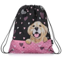 Bagmaster Vrečka za šolske copate SHOES ALFA 21 A BLACK/PINK