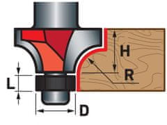 Extol Premium Rezalo za zaokroževanje (konkavno) za les, R9,5 x D31,8 x H16