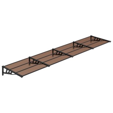 Vidaxl Nadstrešek za vrata črn 396x90 cm polikarbonat
