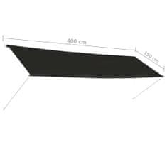 Vidaxl Zložljiva tenda 400x150 cm antracit
