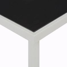 Vidaxl Vrtna miza črna 220x90x74,5 cm jeklo