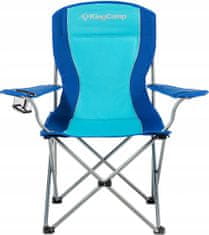 KING CAMP Modri zložljivi ribiški stol za kampiranje