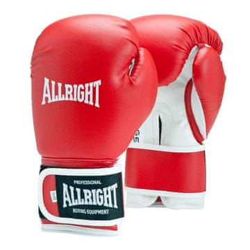 shumee Boksarske rokavice Power GEL 14oz allright 1012 PU rdeče/bele