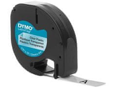 Dymo Trak LETRATAG 12mmx4m tr. plastika