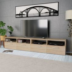 Vidaxl TV omarica 2 kosa inženirski les 95x35x36 cm hrast