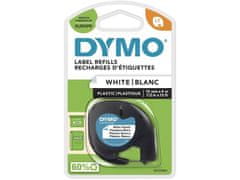 Dymo Trak LETRATAG 12mmx4m BELA plastika